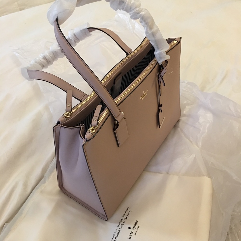 🍃🌸 Kate Spade Leather Tote Bag 🌸🍃 - Picture 4 of 16